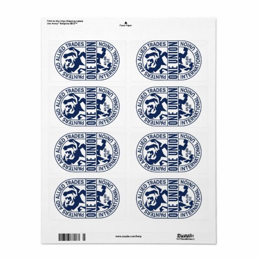 Internationale Unie van Schilders en Verbonden Han Etiket (Full Sheet)