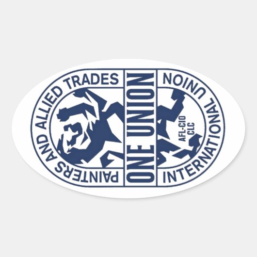Internationale Unie van Schilders en Verbonden Han Ovale Sticker (Voorkant)