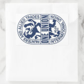 Internationale Unie van Schilders en Verbonden Han Rechthoekige Sticker (Tas)