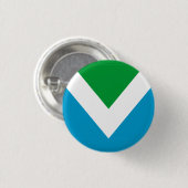 Internationale vegaanvlag ronde button 3,2 cm (Voorkant /achterkant)