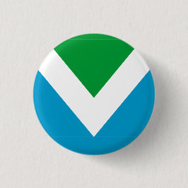Internationale vegaanvlag ronde button 3,2 cm