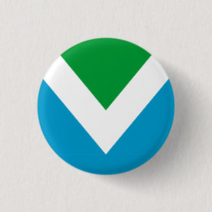 Internationale vegaanvlag ronde button 3,2 cm