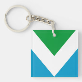 Internationale vegaanvlag sleutelhanger