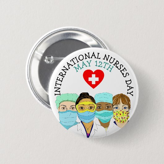 Internationale Verpleegdag 12 mei Button (Voorkant /achterkant)