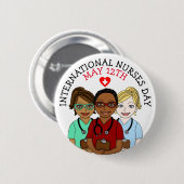 Internationale Verpleegdag 12 mei Button (Voorkant /achterkant)