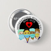 Internationale Verpleegdag 12 mei Button (Voorkant /achterkant)
