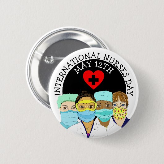 Internationale Verpleegdag 12 mei Button (Voorkant /achterkant)