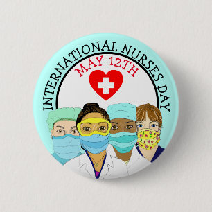 Internationale Verpleegdag 12 mei Button