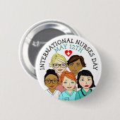 Internationale Verpleegdag 12 mei Button (Voorkant /achterkant)