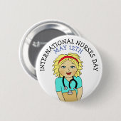 Internationale Verzekeringsdag 12 mei Ronde Button 5,7 Cm (Voorkant /achterkant)