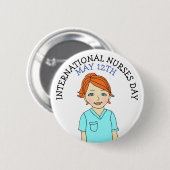 Internationale Verzekeringsdag 12 mei Ronde Button 5,7 Cm (Voorkant /achterkant)