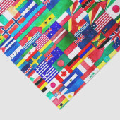 Internationale Vlag Collage Tissuepapier (Detail)