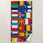 Internationale vlag collectie, wereldvlaggen strandlaken (Voorkant)