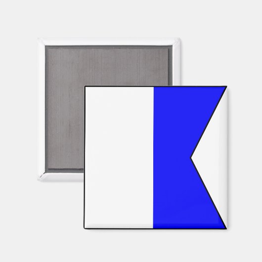 Internationale vlag scheepvaart magneet (Voorkant / Achterkant)