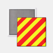 Internationale vlag scheepvaart magneet (Voorkant / Achterkant)