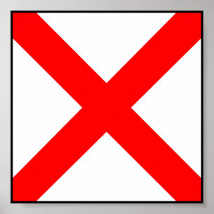 Internationale vlag scheepvaart poster