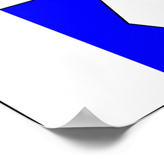 Internationale vlag scheepvaart poster (Hoek)