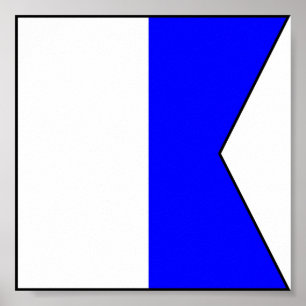 Internationale vlag scheepvaart poster