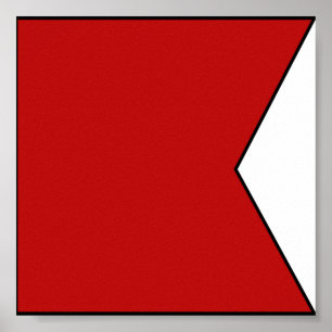 Internationale vlag scheepvaart poster