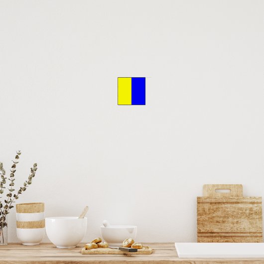 Internationale vlag scheepvaart poster (Keuken)