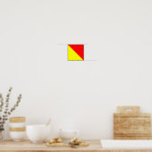 Internationale vlag scheepvaart poster (Keuken)