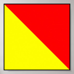 Internationale vlag scheepvaart poster