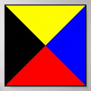 Internationale vlag scheepvaart poster