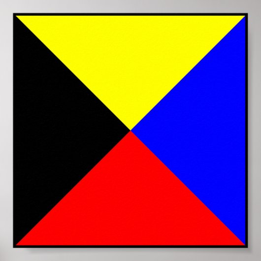 Internationale vlag scheepvaart poster (Voorkant)