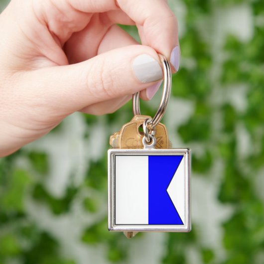 Internationale vlag scheepvaart sleutelhanger (Hand)