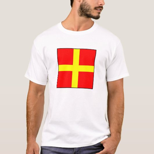 Internationale vlag scheepvaart t-shirt (Voorkant)