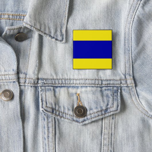 Internationale vlag scheepvaart vierkante button 5,1 cm (In situ)