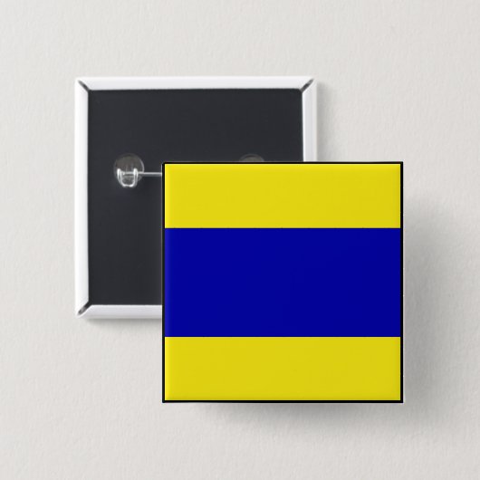 Internationale vlag scheepvaart vierkante button 5,1 cm (Voorkant /achterkant)