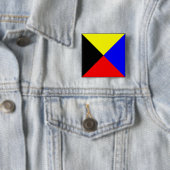 Internationale vlag scheepvaart vierkante button 5,1 cm (In situ)