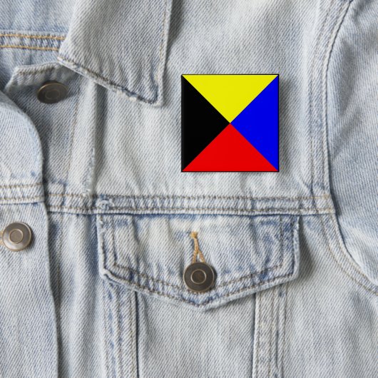 Internationale vlag scheepvaart vierkante button 5,1 cm (In situ)