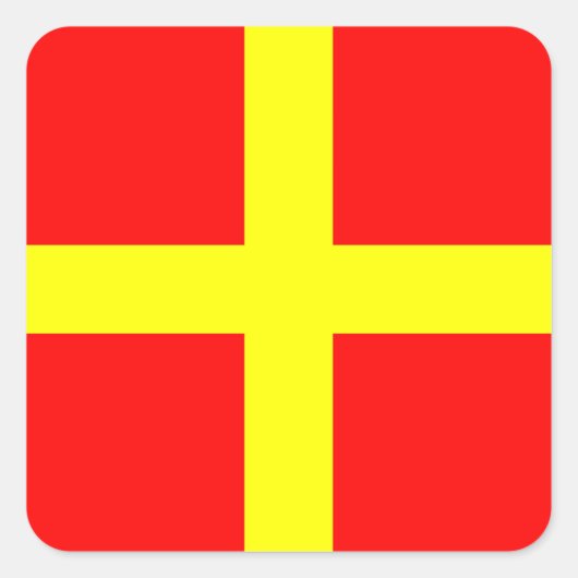 Internationale vlag scheepvaart vierkante sticker (Voorkant)