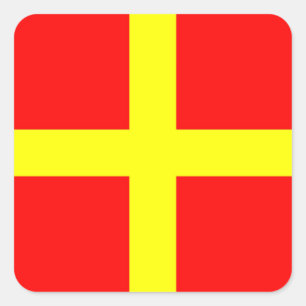 Internationale vlag scheepvaart vierkante sticker