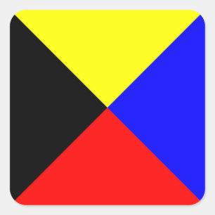 Internationale vlag scheepvaart vierkante sticker