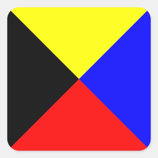 Internationale vlag scheepvaart vierkante sticker (Voorkant)