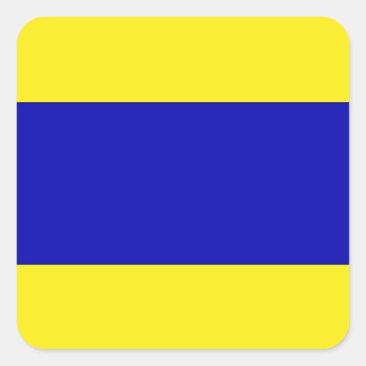 Internationale vlag scheepvaart vierkante sticker (Voorkant)