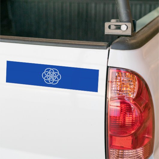Internationale vlag van de aarde bumpersticker (Op Truck)