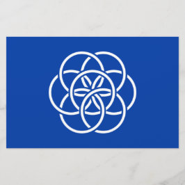 Internationale vlag van de planeet Aarde Briefpapier