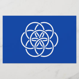 Internationale vlag van de planeet Aarde Briefpapier