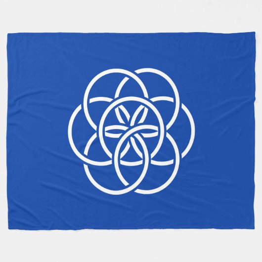 Internationale vlag van de planeet Aarde Fleece Deken (Voorkant (Horizontaal))
