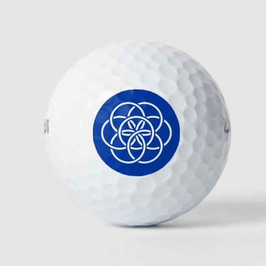 Internationale vlag van de planeet Aarde Golfballen (Voorkant)
