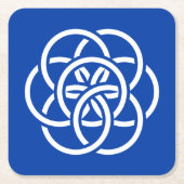 Internationale vlag van de planeet Aarde Kartonnen Onderzetters (Voorkant)