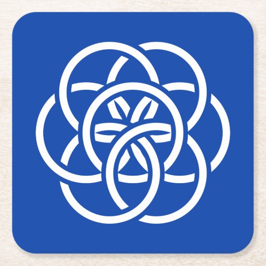 Internationale vlag van de planeet Aarde Kartonnen Onderzetters (Voorkant)