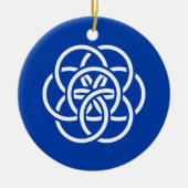 Internationale vlag van de planeet Aarde Keramisch Ornament (Voorkant)