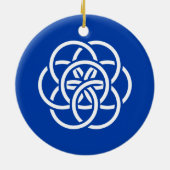 Internationale vlag van de planeet Aarde Keramisch Ornament (Achterkant)