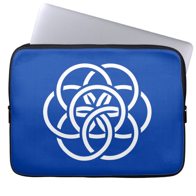 Internationale vlag van de planeet Aarde Laptop Sleeve (Voorkant)