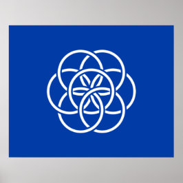 Internationale vlag van de planeet Aarde Poster